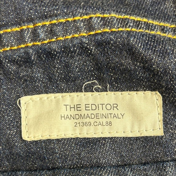 The Editor Star Embroidered Dark Wash Jean size 30 Cotton Lightweight Denim - Picture 10 of 10